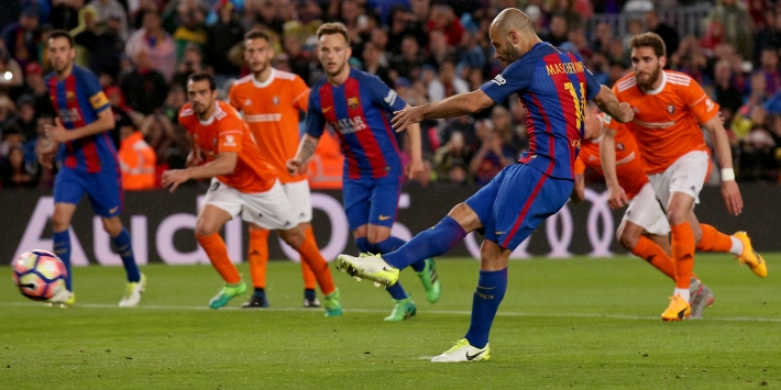 Uitgevallen Mascherano staat zes weken buitenspel