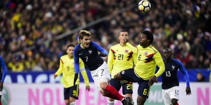 Frankrijk gaat in slotfase onderuit tegen Colombia