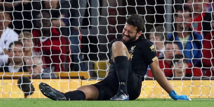 Hamstringblessure houdt Alisson zo'n twee weken aan de kant