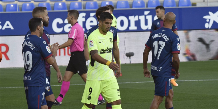Suárez kan Atlético niet aan zege helpen bij Huesca