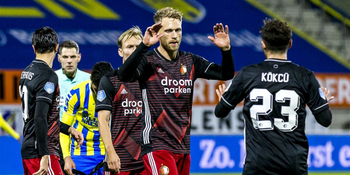 Feyenoord valt weer tegen: remise en blessures op bezoek bij RKC