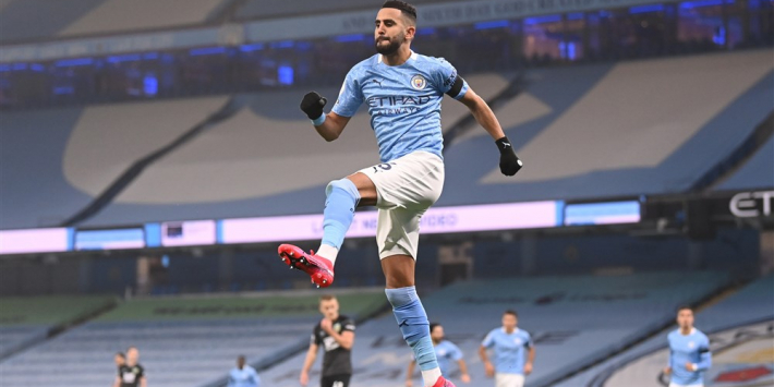 Manchester City overklast Burnley in grote Mahrez-show