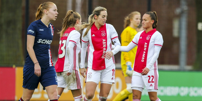 Ajax Vrouwen winterkampioen na krappe overwinning