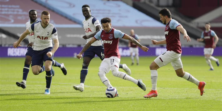 Dolend Tottenham delft ook bij West Ham het onderspit