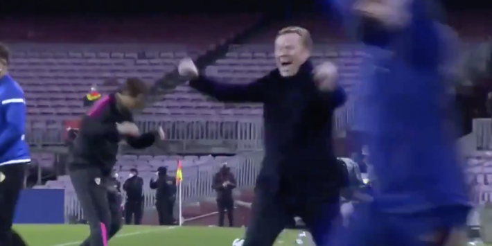Mooie beelden: Messi en Koeman uit hun plaat na late goal