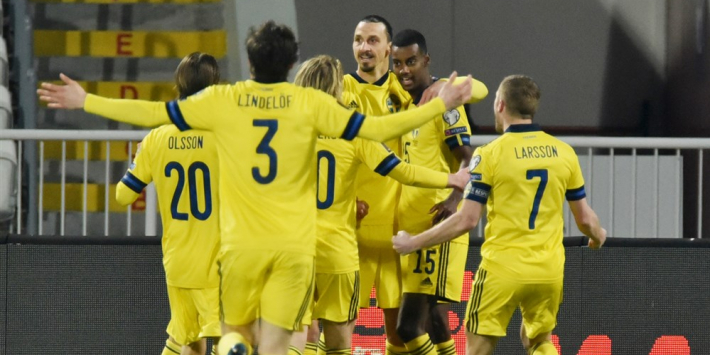 Ibrahimovic weer belangrijk bij tweede zege koploper Zweden