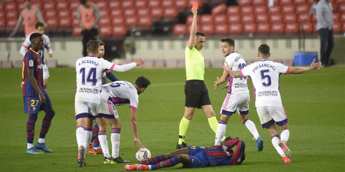 Woedend Real Valladolid voelt zich bestolen door arbitrage