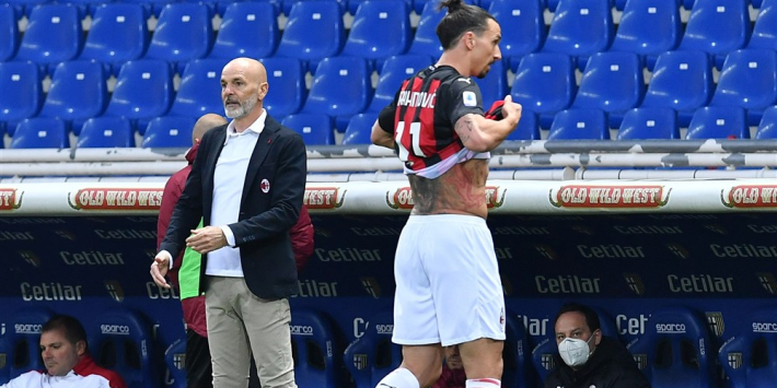 Rode kaart Ibrahimovic tijdens moeizame zege Milan
