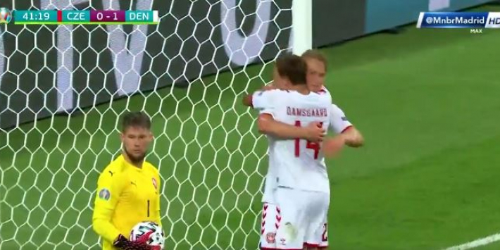 Video: Dolberg weer trefzeker na fenomenale assist Maehle