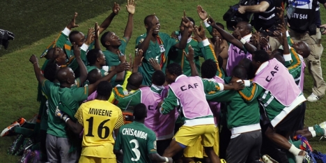 Nipte kwalificatie titelverdediger Zambia