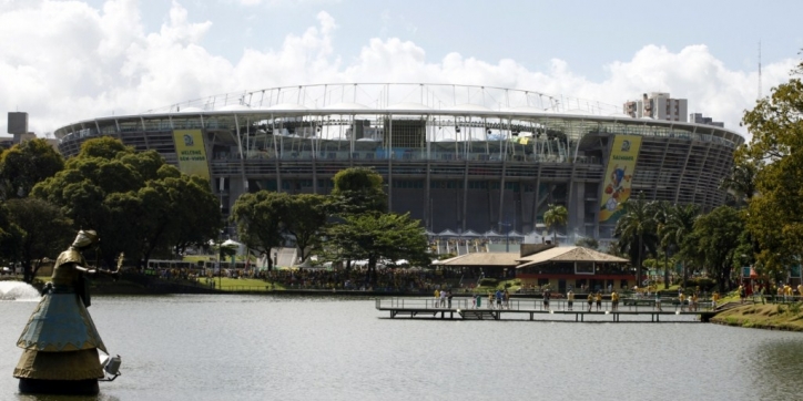 WK-stadions in Salvador en Natal in etalage gezet