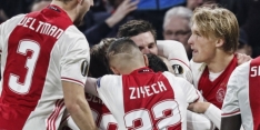 Ajax bij laatste zestien Europa League na zenuwslopend duel