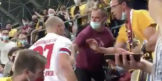 Video: HSV-verdediger breekt interview af en belaagt fan