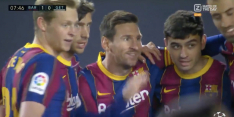Video: Messi opent de score na sublieme assist Busquets