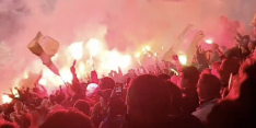 Video: prachtige sfeeractie Feyenoord, oliedom vuurwerk 
