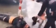 Vreselijke beelden: Feyenoord-fans takelen bewusteloze man toe