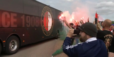 Video: Feyenoord onthaald op vliegveld na terugkeer uit Tirana