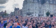 Rangers-supporters bouwen fraai feestje in Amsterdam