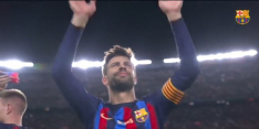 Mooie beelden: Piqué komt veld op voor laatste Barça-wedstrijd ooit