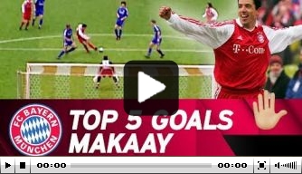 Video: vijf mooiste goals van Makaay voor Bayern München