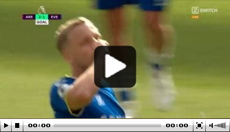 Video: Donny van de Beek besluit tijdperk-Everton met doelpunt