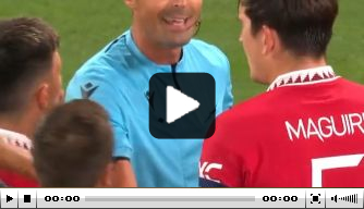 Video: Manchester United achter na discutabele pingel tegen Martinez
