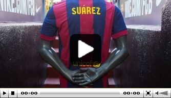Video: Barça legt shirt met nummer 9 klaar voor Suarez